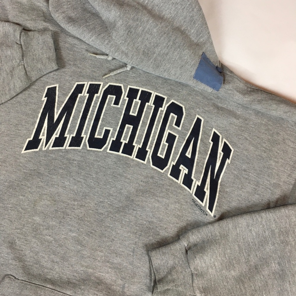 Vintage Michigan Collegiate Pullover Hoodie 1990s